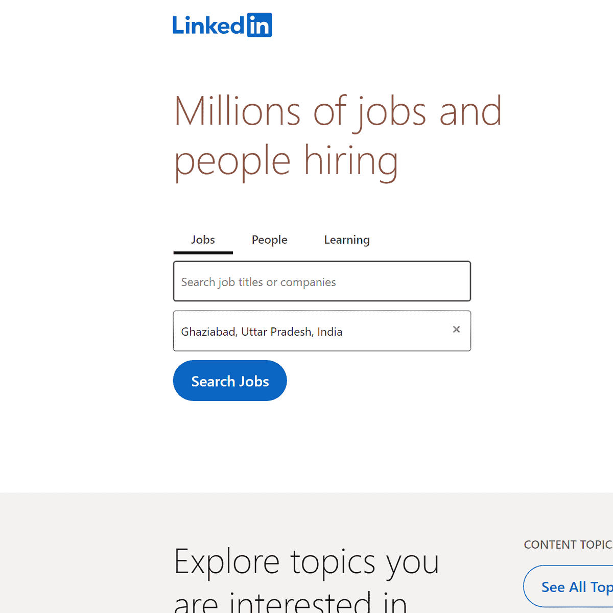 Linkedin Jobs landing page Linkedin JobsPlatforms To Hire Developers For Startups