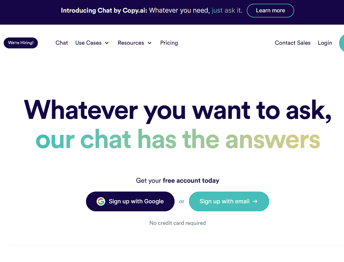 copy.ai copy.ai AI Tool For Writing