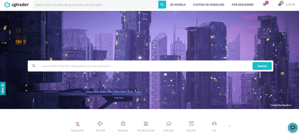 CGTrader - Platforms to Outsource 3D Modelling 