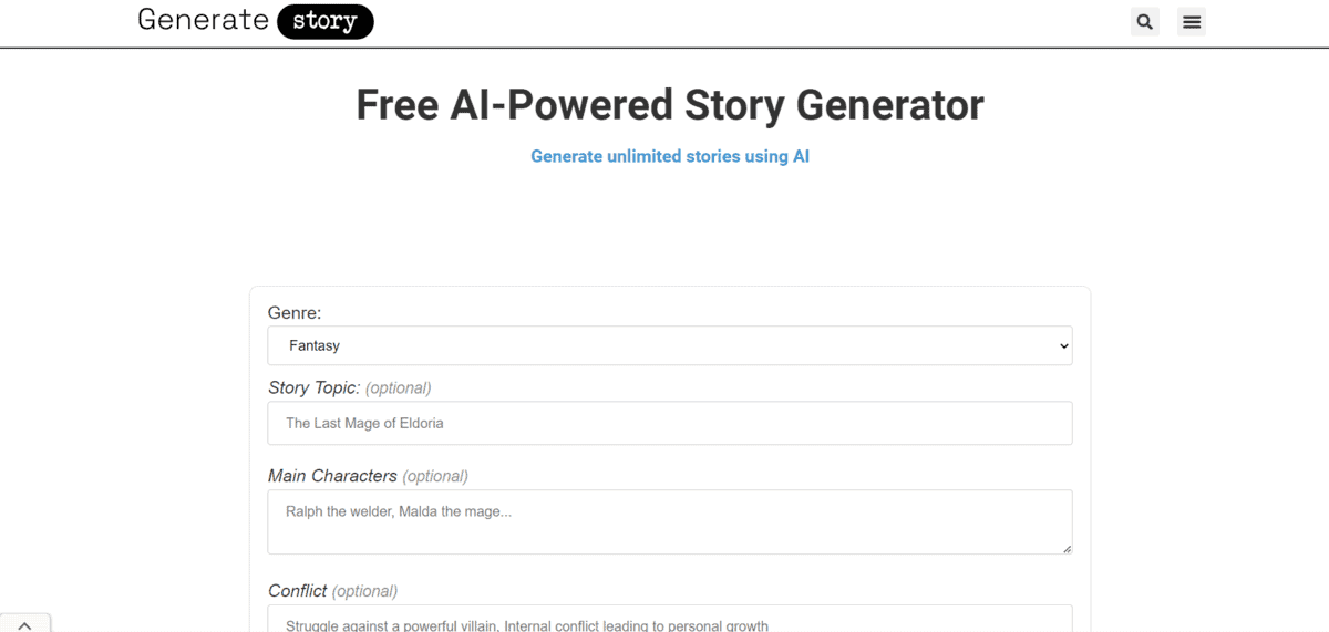Generatestory.io Generatestory.io - Best AI Story Generator